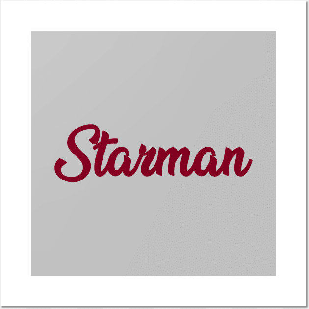 Starman, burgundy Wall Art by Perezzzoso